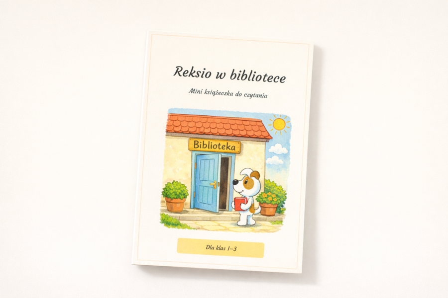 Reksio w bibliotece. [Mini książeczka do czytania]