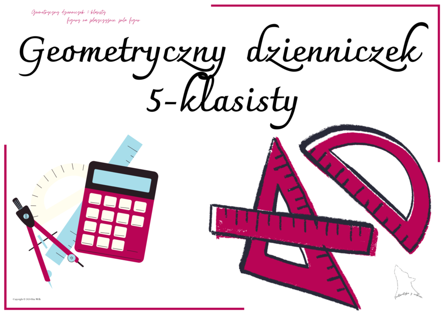 Geometryczny dzienniczek 5-klasisty -figury na płaszczyźnie, pola figur