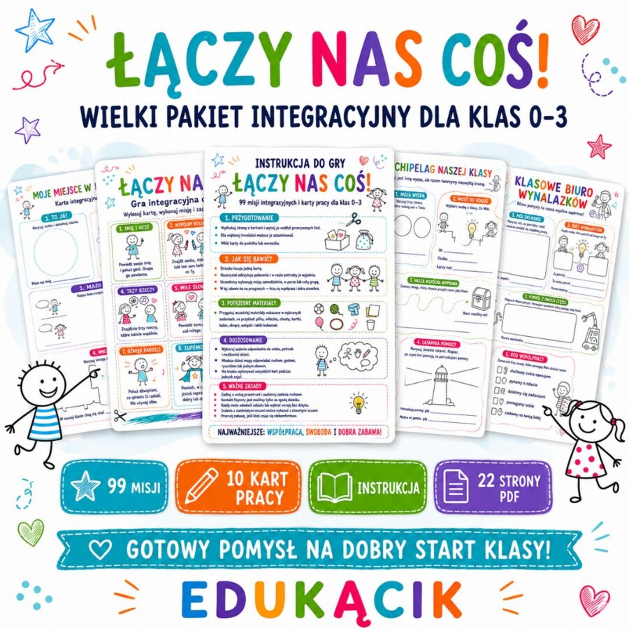 🌈 ŁĄCZY NAS COŚ! – pakiet integracyjny dla klas 0–3 🌈