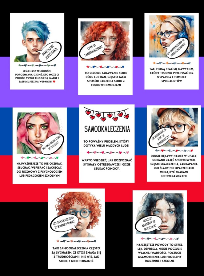 Samookaleczenia - gazetka profilaktyczna