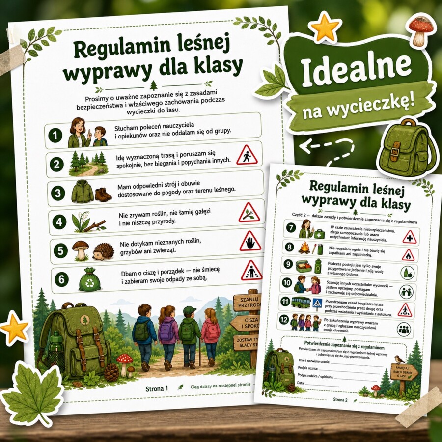 Regulamin leśnej wyprawy dla klasy