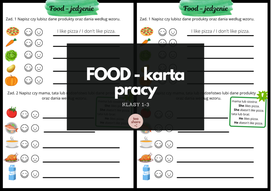 LUNCHBOX - karty pracy z tematu jedzenie