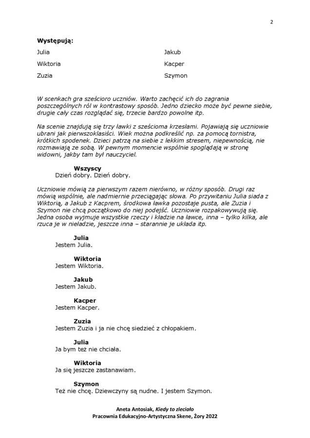 Kiedy to zleciało? Scenariusz przedstawienia na zakończenie roku w szkole podstawowej