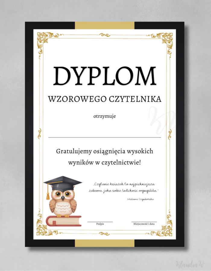 Dyplomy Wzorowego Czytelnika