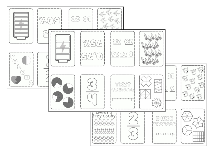 Książeczki ułamkowe. Ułamki zwykłe w różnych aspektach. Klasa 4. Klasa 5.