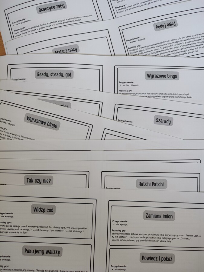 101 gier i zabaw na lekcję języka obcego - język angielski/ niemiecki/ hiszpański/ rosyjski itd.