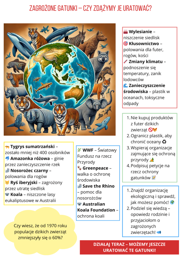 Plakaty edukacyjne. Ekologia. Ochrona środowiska. Recykling. Energia odnawialna. Lasy.
