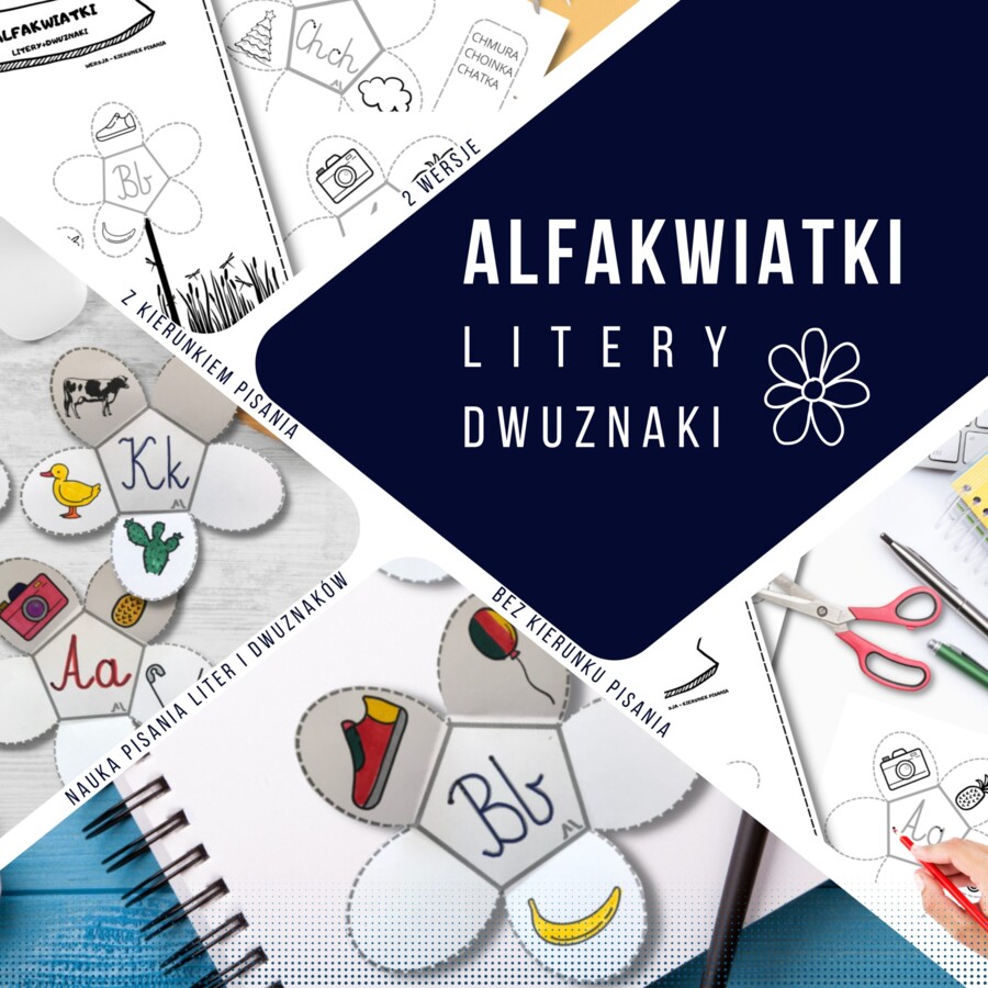 Alfakwiatki - kwiatki literowe/wklejki