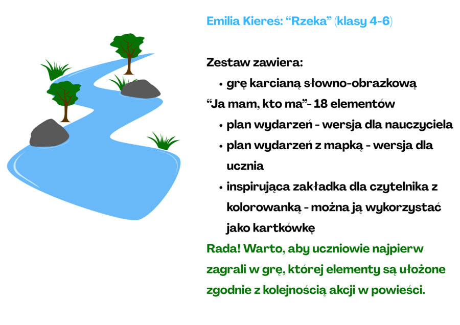 Rzeka Emilia Kiereś JA MAM KTO MA PLAN ZDARZEŃ MAPKA i Bonus