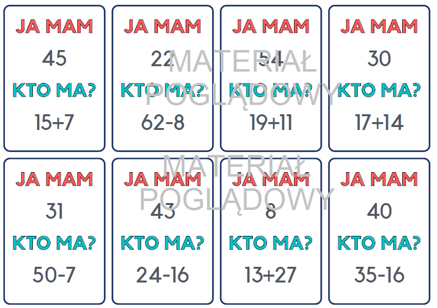 Ja mam... Kto ma...? Dodawanie i odejmowanie