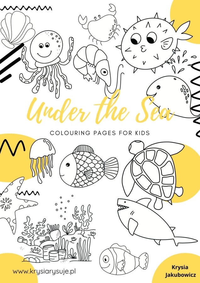 W morzu. Kolorowanka. Under the Sea.