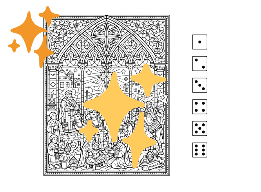 Kolorowanka - Trzech Króli