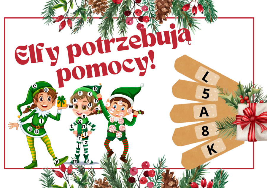 Elfy potrzebują pomocy! - ćwiczenie językowe i matematyczne