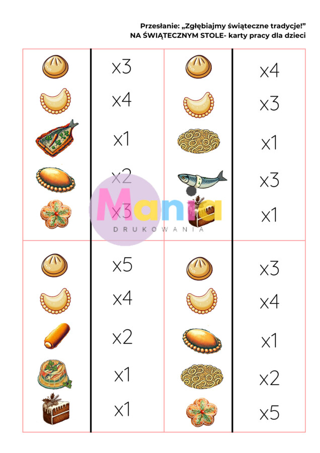 Kalendarz Adwentowy dla grupy przedszkolnej