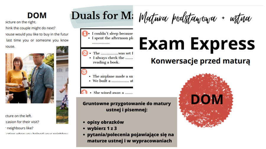 matura ustna, dział DOM + duale, konwersacje przed maturą, opis obrazka, Matura Express