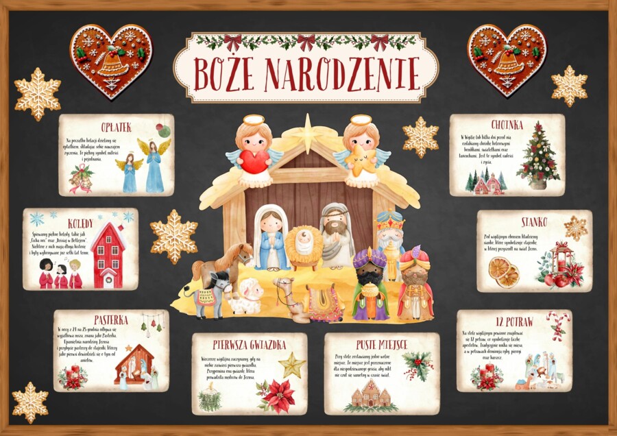 BOŻE NARODZENIE - zestaw materiałów (duża grafika)