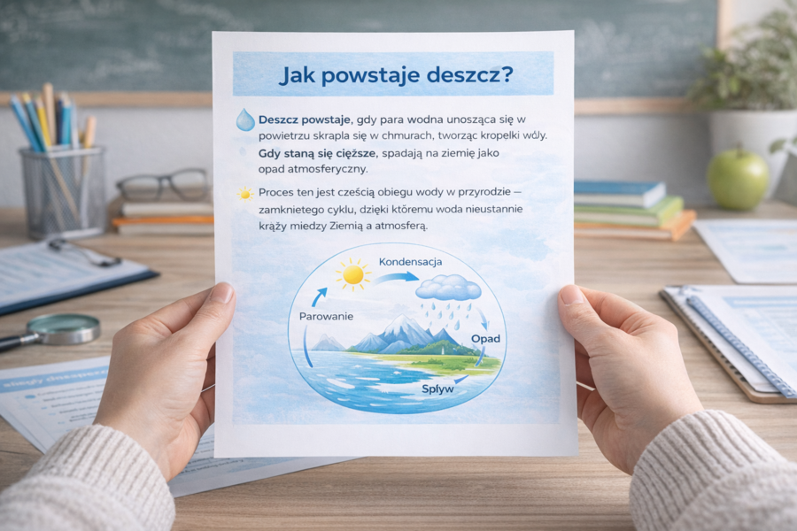 Kropla w kroplę – projekt badawczy o deszczu