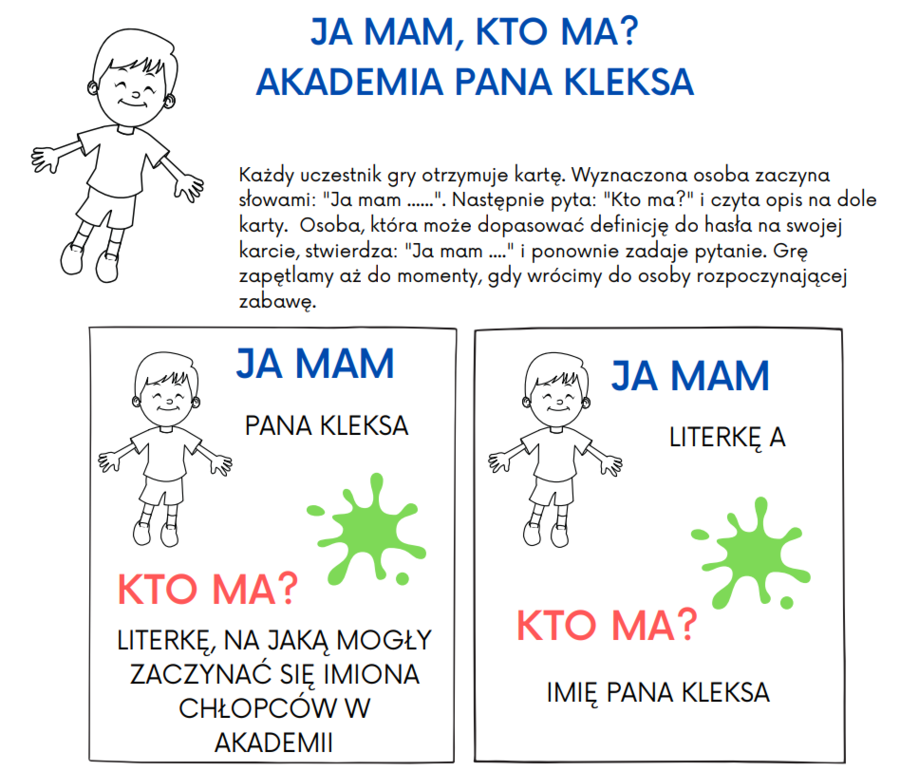 JA MAM, KTO MA? "Akademia pana Kleksa"