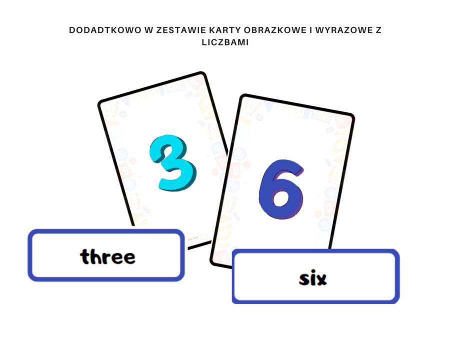 Number Advenure 1-10 - zestaw do nauki liczb 1-10 po angielsku, czytanie, pisanie, dodawanie i odejmowane w zakresie 10, karty pracy, karty obrazkowe, karty wyrazowe , numbers,