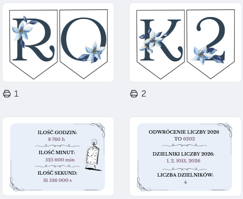 Gazetka - rok 2026 okiem matematyki.