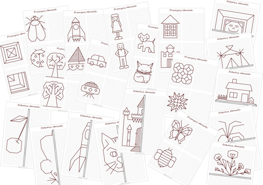 SZLACZKI, OBRAZKI i OŚ SYMETRII