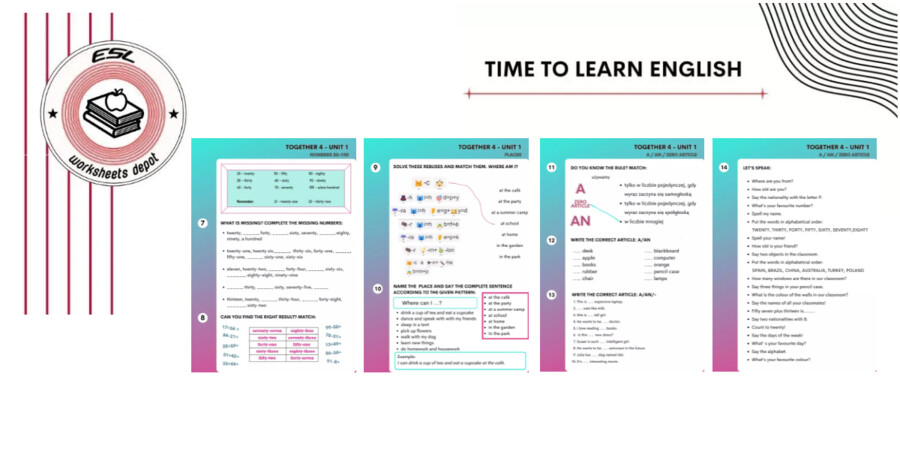 Together klasa 4 Unit 1 - materiały dodatkowe do języka angielskiego
