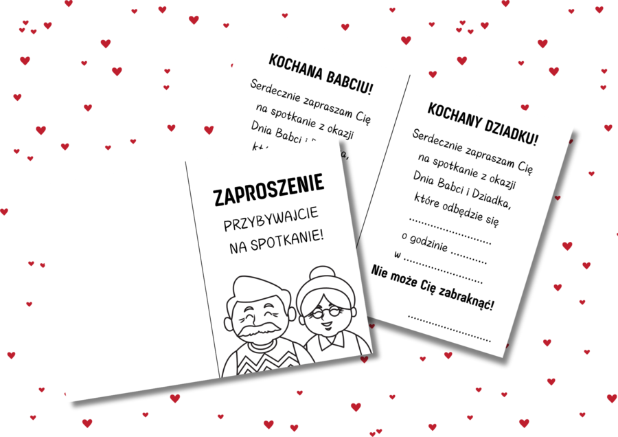 Zaproszenia Dzień Babci I Dziadka
