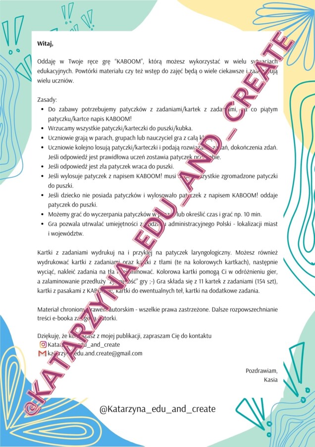 KABOOM - część 1 podział administracyjny Polski