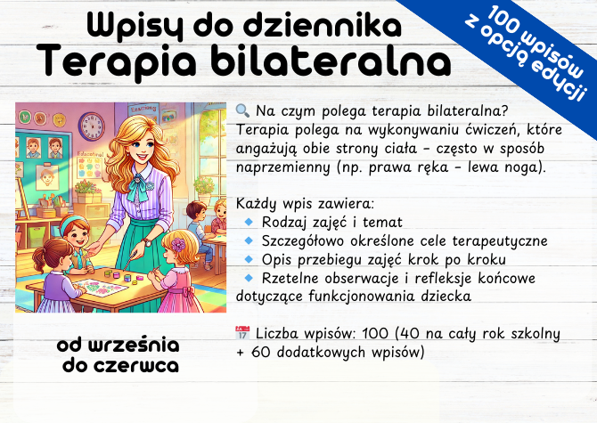 Wpisy do dziennika zajęć – Terapia bilateralna