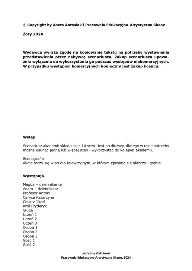 Jesteśmy Polakami. Scenariusz akademii z okazji Święta Niepodległości (dla szkół podstawowych)