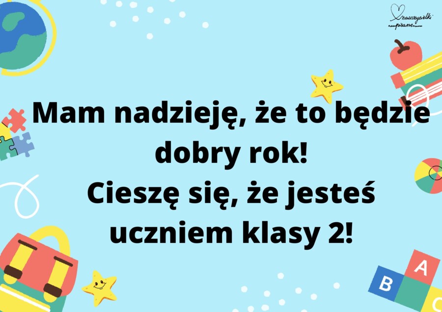 Prezent na rozpoczęcie roku - Stojący plan lekcji i powitanie