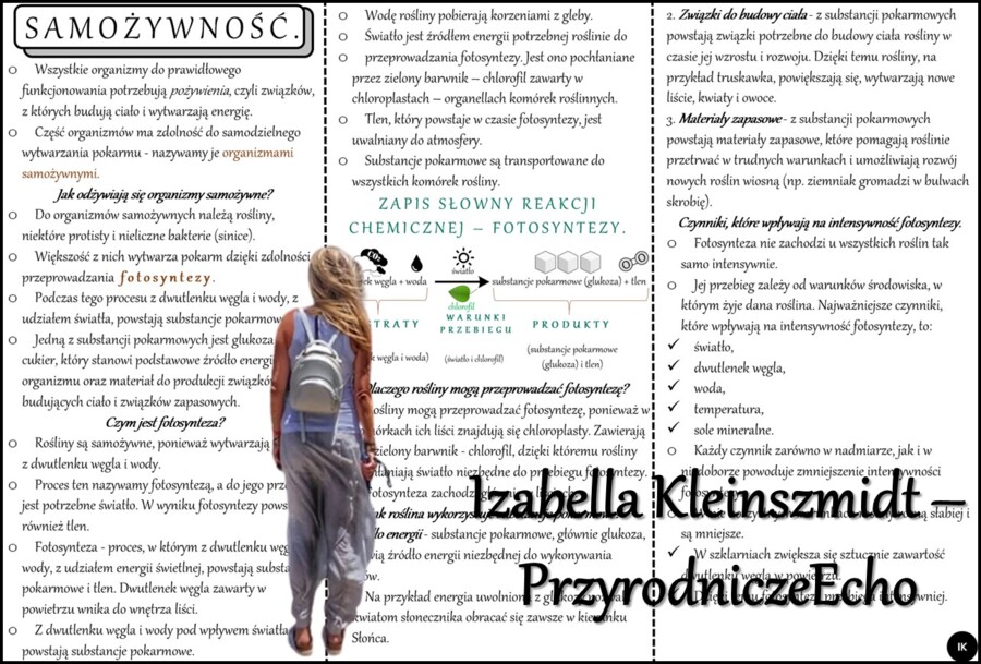 Książeczka/sketchnotka/notatka/wklejka/ściąga dla ucznia i przypomnienie dla nauczyciela/edukacja domowa. Temat „Samożywność” w pdf. Biologia 5, dział „Budowa i czynności życiowe organizmów”. Nowość 2024/2025.
