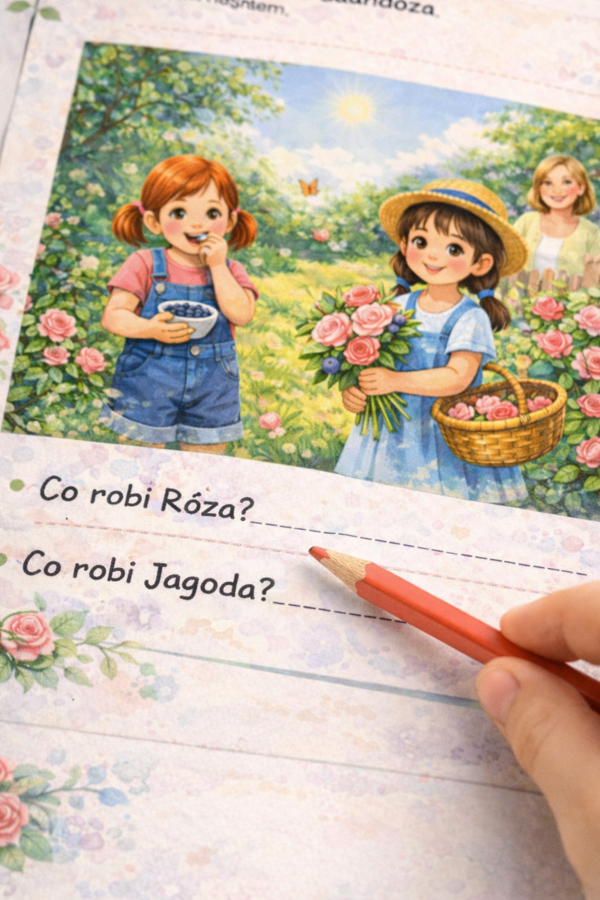 Róża i Jagoda – 20 kart pracy rozwijających czytanie i kreatywność