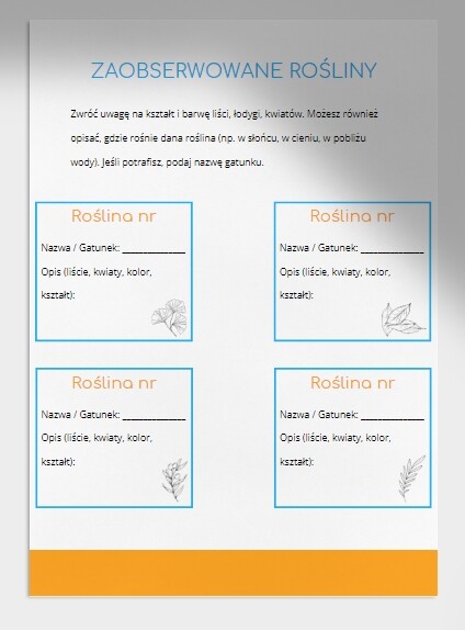 Karty do obserwacji przyrody