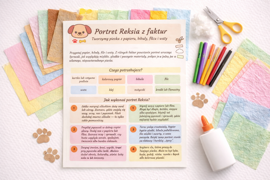 Portret Reksia z faktur