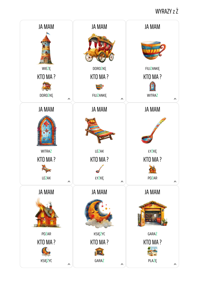 Ja mam… Kto ma…? – wyrazy z ż