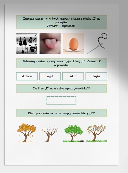 I i i. Karta pracy. Sprawdzian