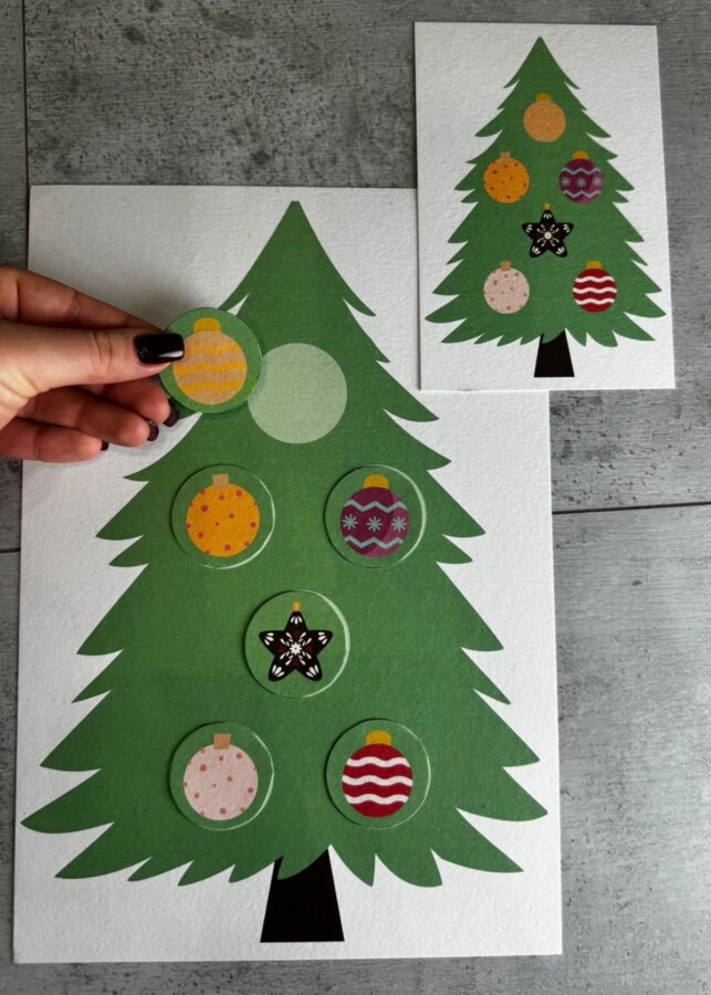 Układanka lewopółkulowa-choinka