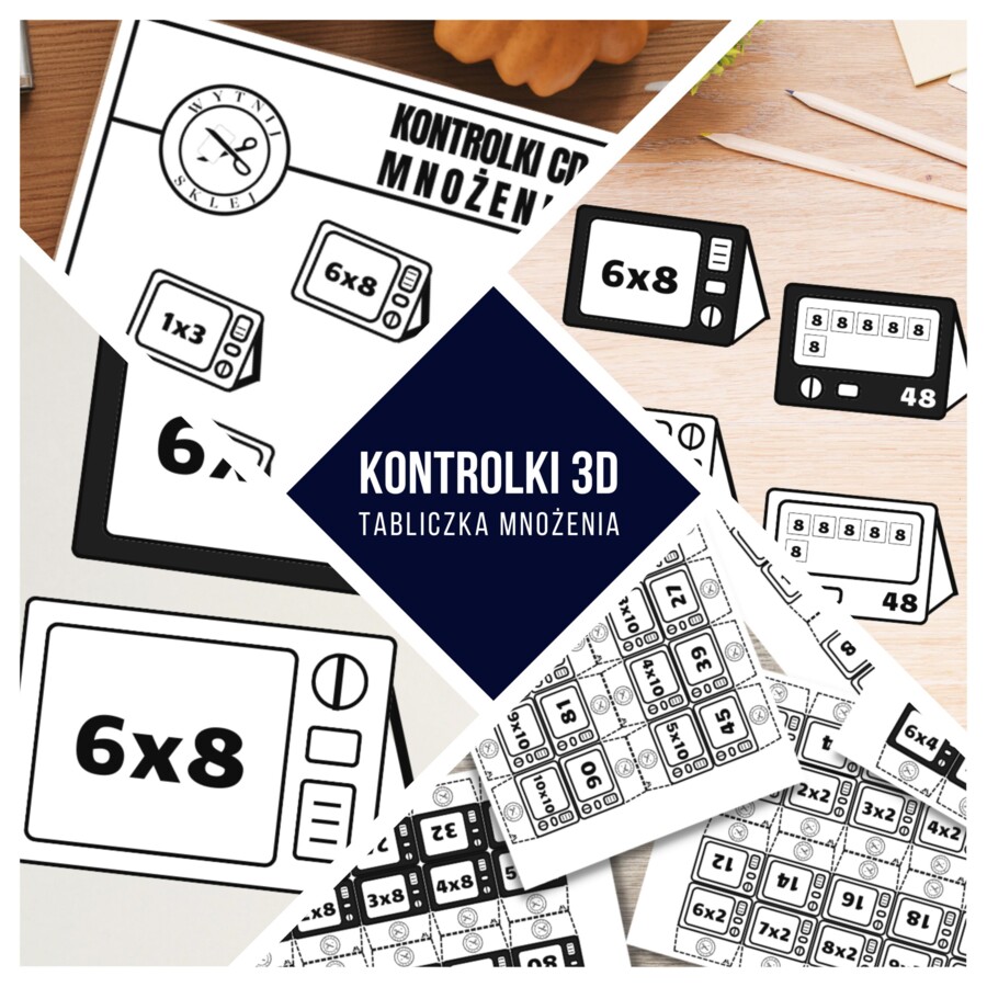 Tabliczka mnożenia – kontrolki 3D