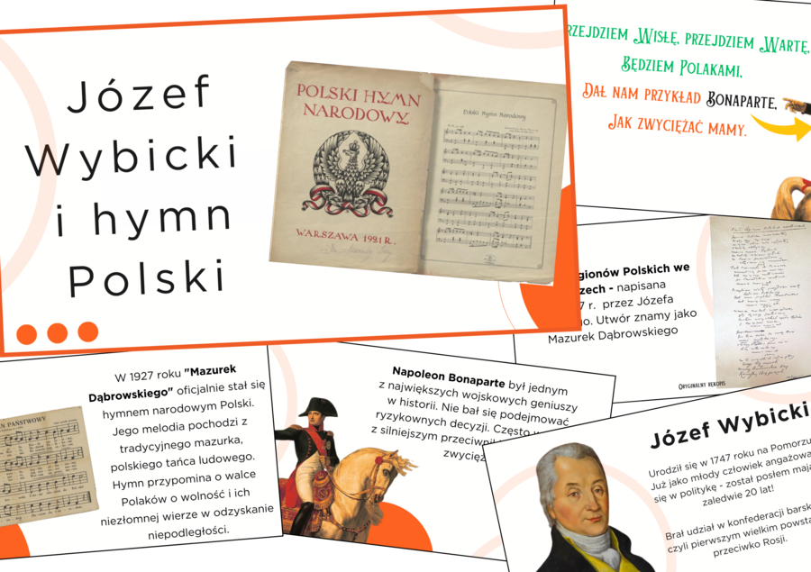 Gotowa prezentacja multimedialna - Józef Wybicki i Hymn Polski - prezentacja dla szkoły podstawowej