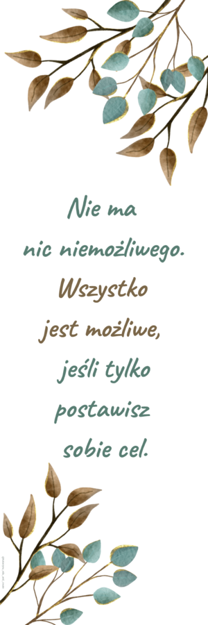 Zakładka do książki – motywacja 5