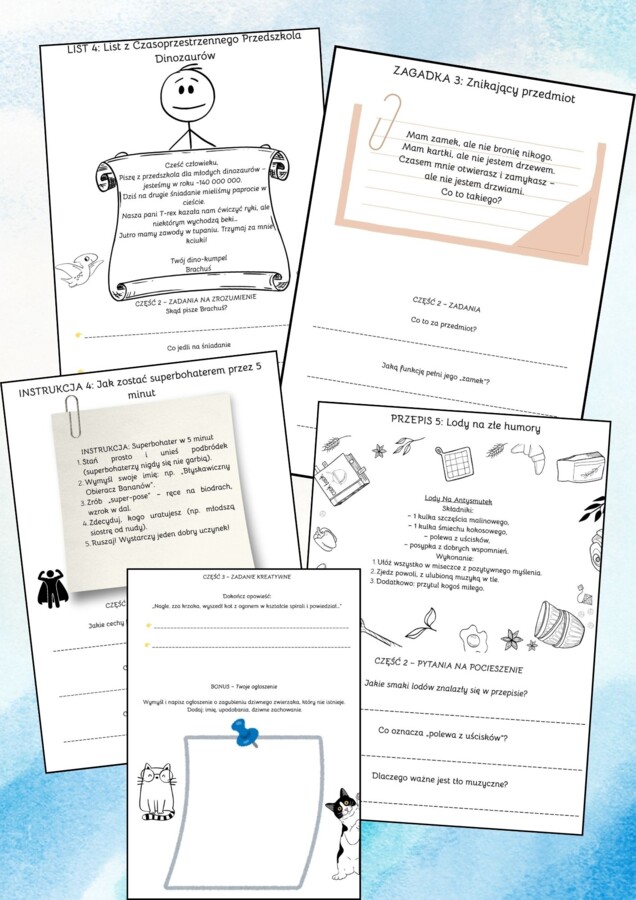 „Czytam, Rozumiem, Działam” – Zestaw zadań do czytania ze zrozumieniem z twistem!