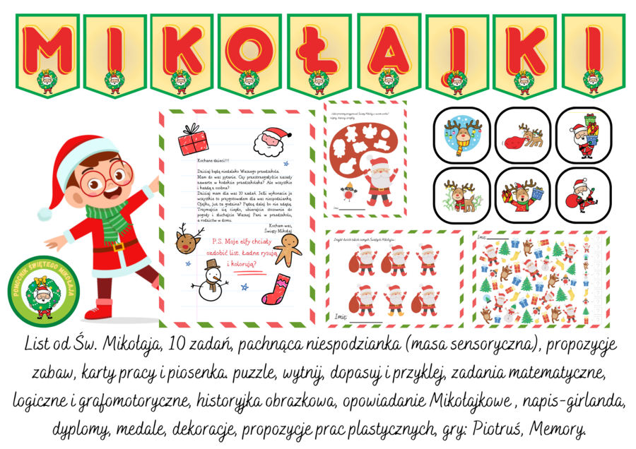 Mikołajki - List od Świętego Mikołaja oraz zadania