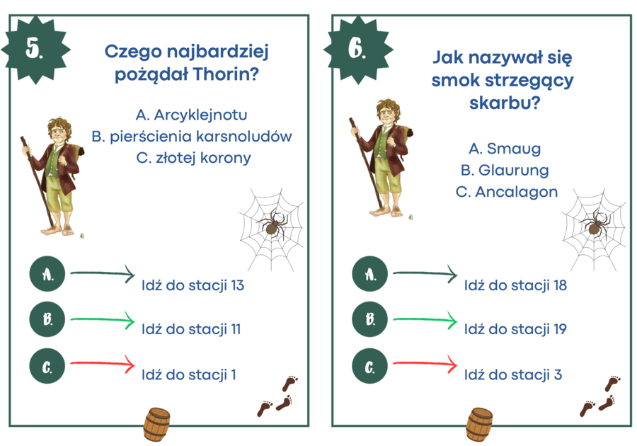 "Hobbit" - stacje zadaniowe (lekcja w ruchu)