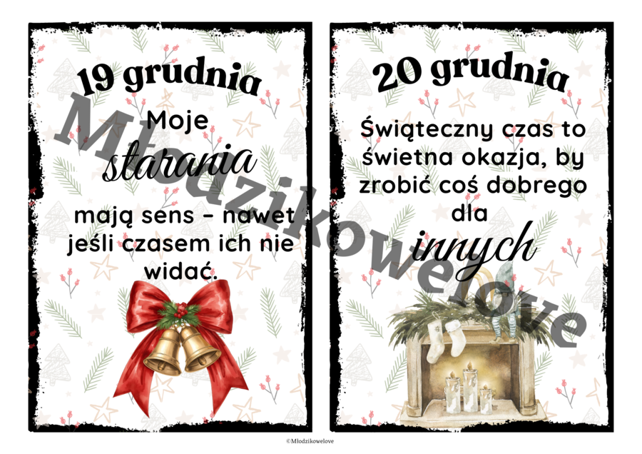 Kalendarz adwentowy-afirmacje