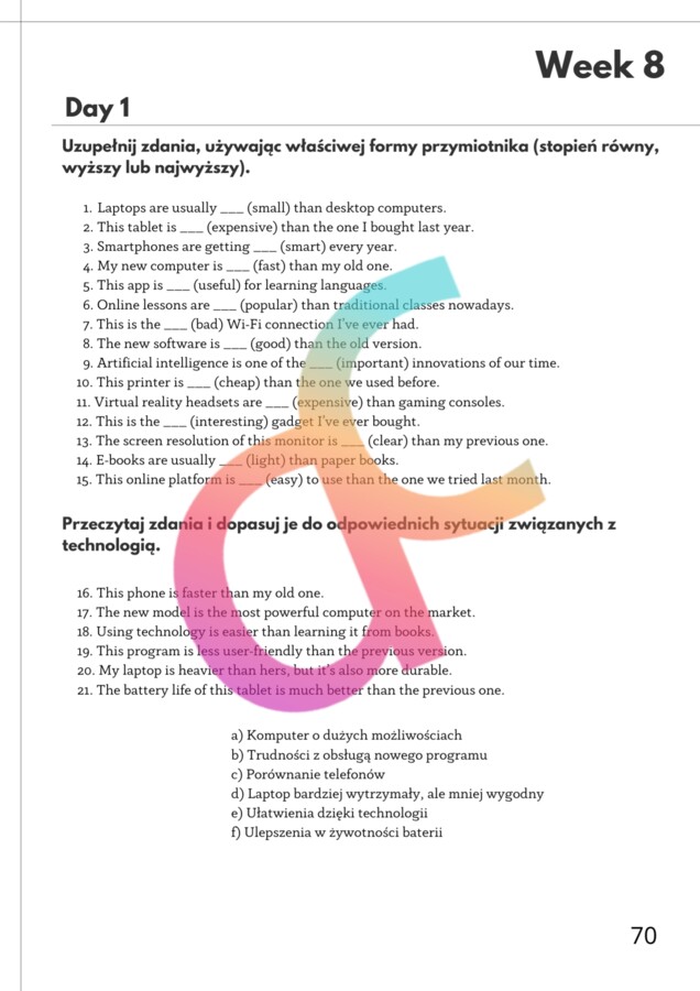 Angielski - Egzamin ósmoklasisty - Planer nauki na 8 tygodni z zestawem słownictwa i ćwiczeniami