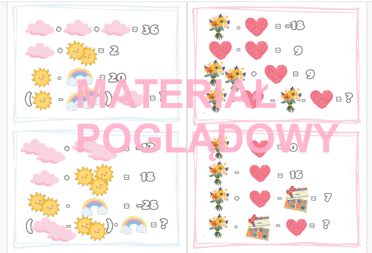 zagadki logiczne - liczby całkowite, klasy 5, 6, 7, 8