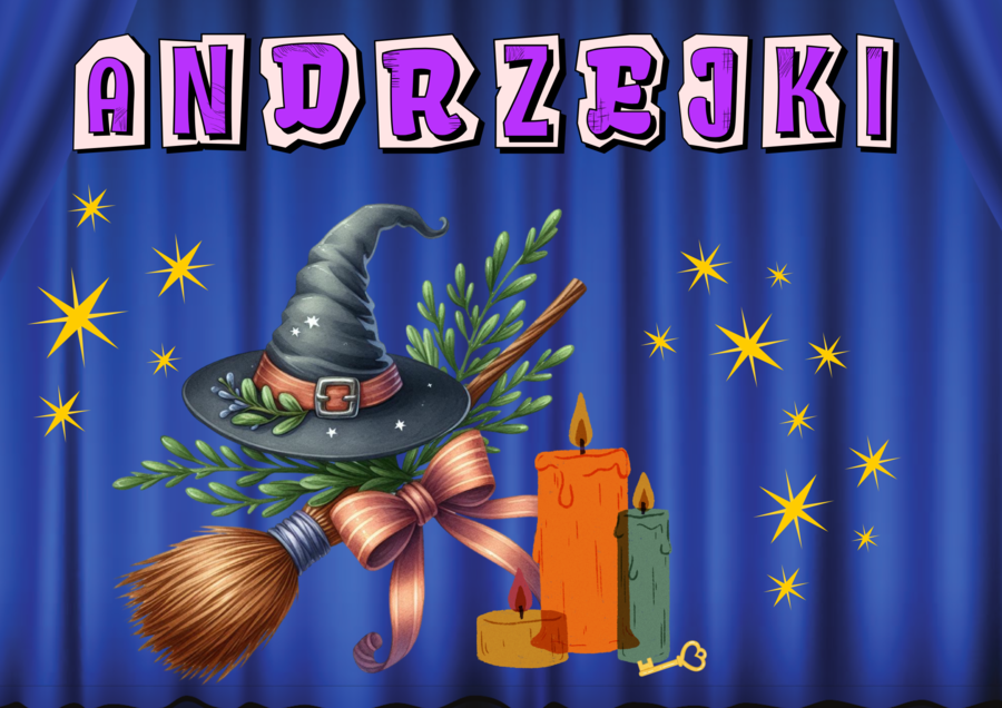 Prosta dekoracja na gazetkę ścienną – ANDRZEJKI