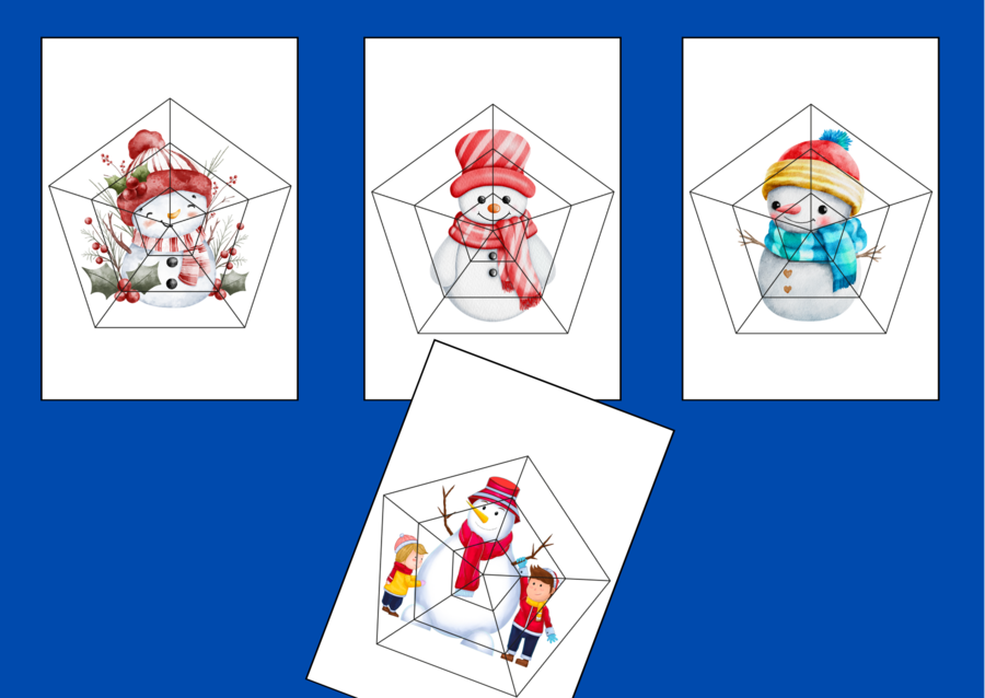 DZIEŃ BAŁWANA – Dzień Bałwanka – ZIMA – puzzle – układanka- układanki – biblioteka – świetlica – przedszkole – 14 wersji