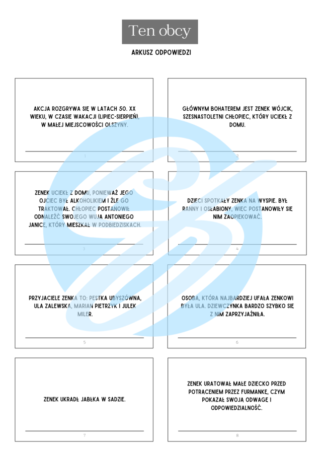 Ten obcy – Irena Jurgielewiczowa | Karty do lektury